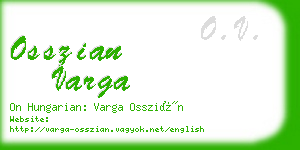 osszian varga business card